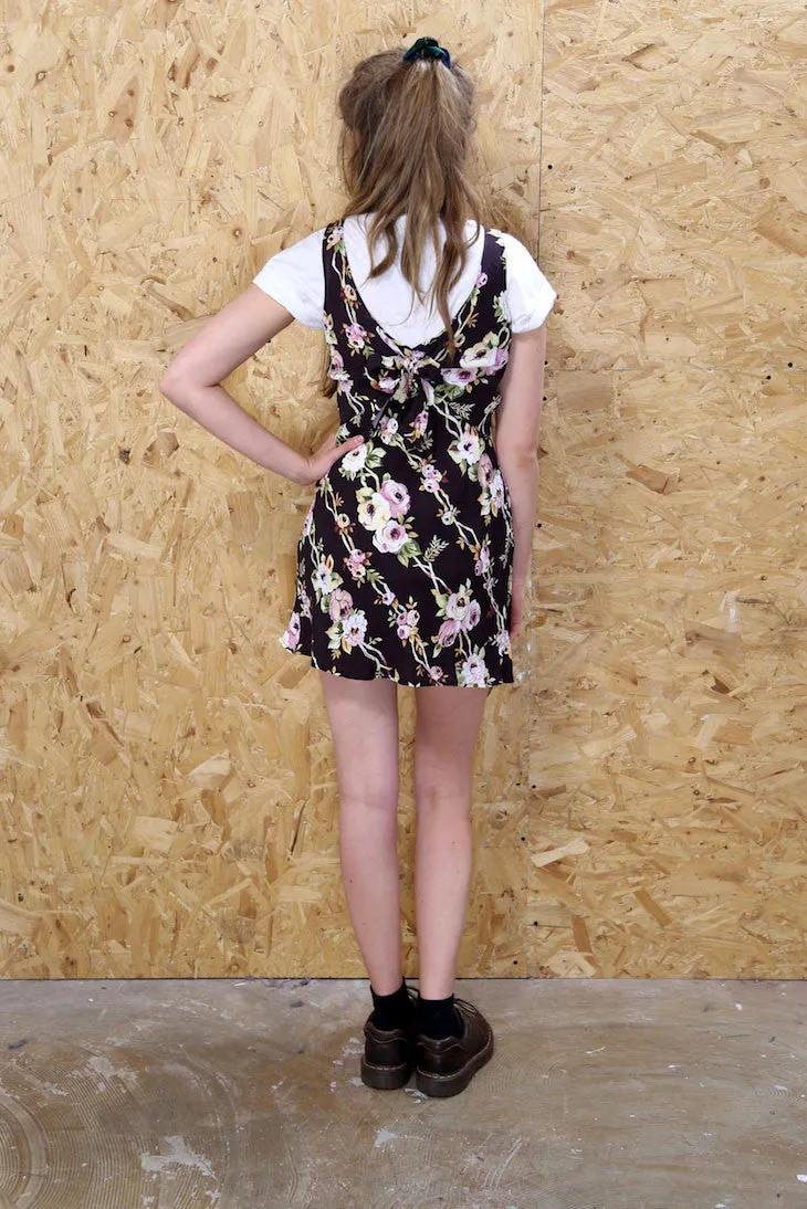 90s Rose Print Dress