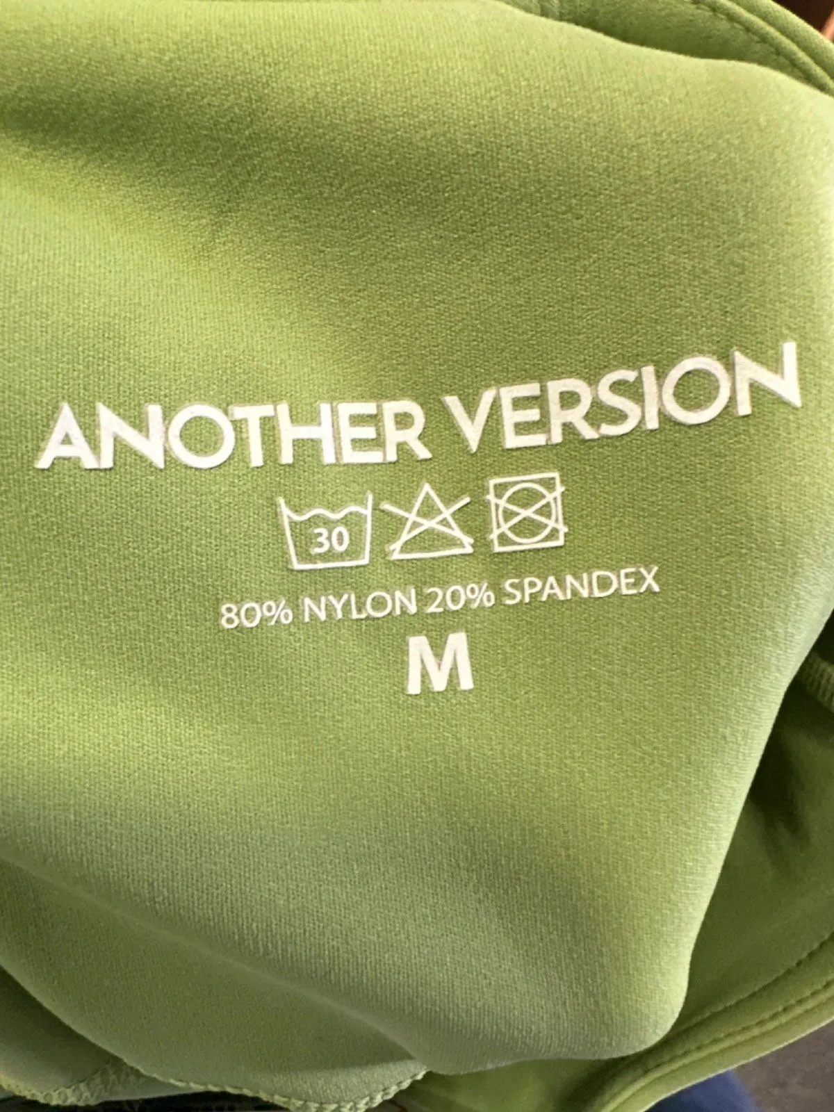 Another Version Green High-Waisted Leggings UK M