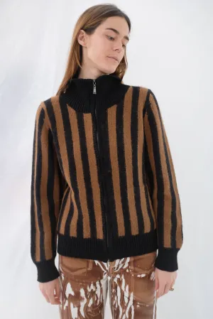 Beklina Knit Bomber Jacket Cocoa/Black