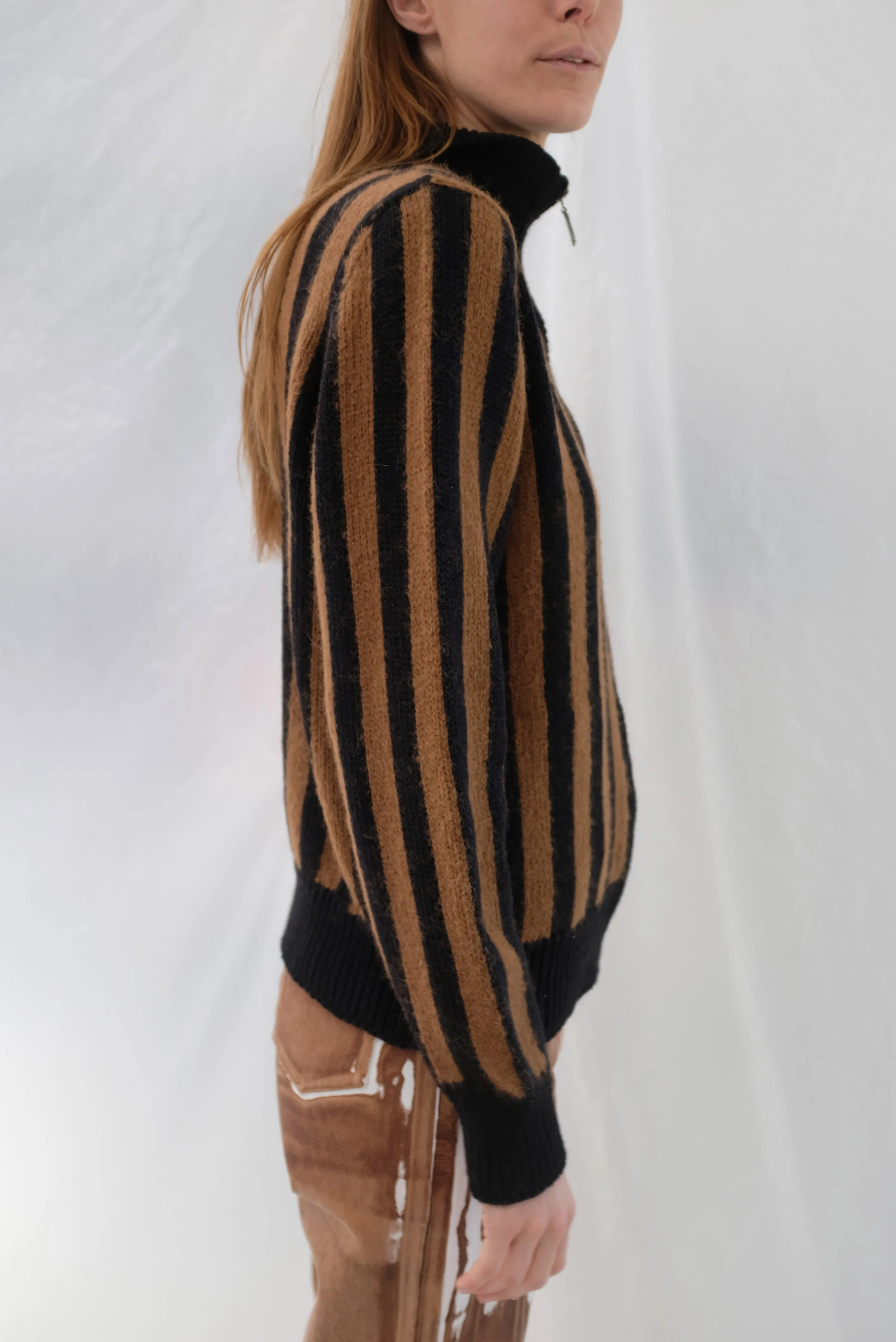 Beklina Knit Bomber Jacket Cocoa/Black