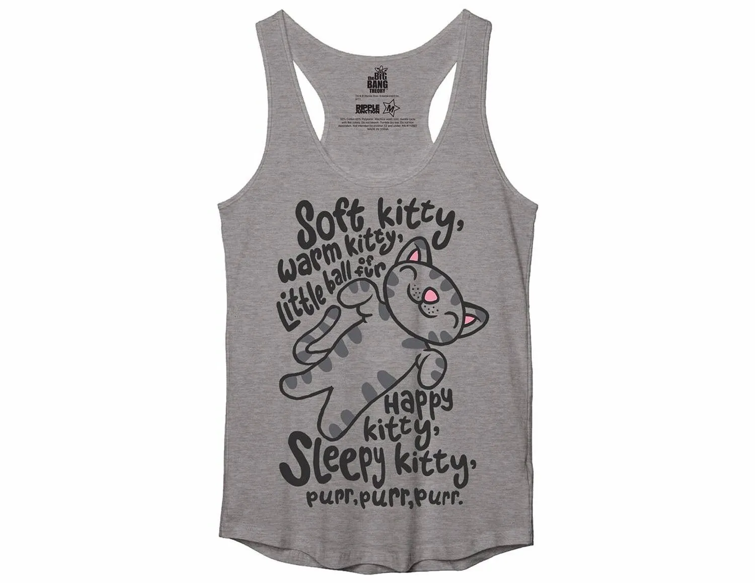 Big Bang Theory Soft Kitty Song Junior Racerback Tank