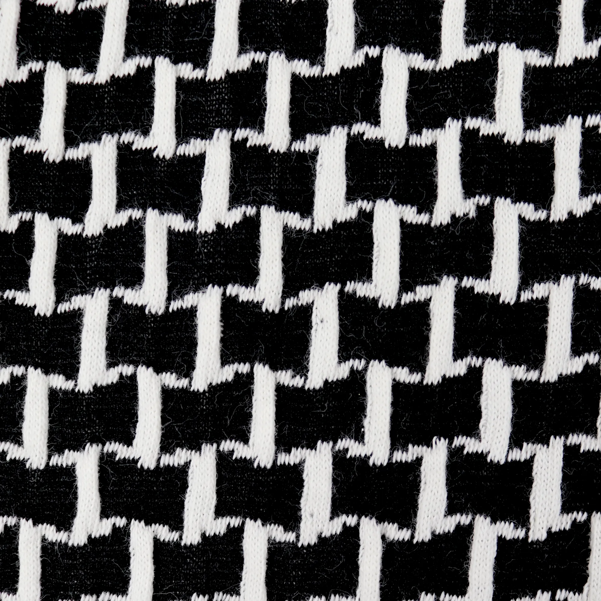 Black-Ivory Cotton Poly Span Jacquard Fabric by the Yard