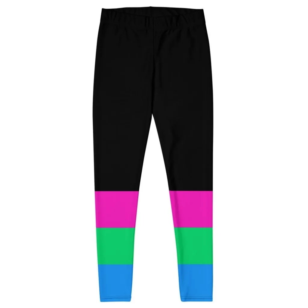Black Polysexual Flag Leggings