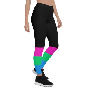 Black Polysexual Flag Leggings