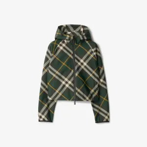 BURBERRY CROPPED CHECK LIGHTWEIGHT JACKET