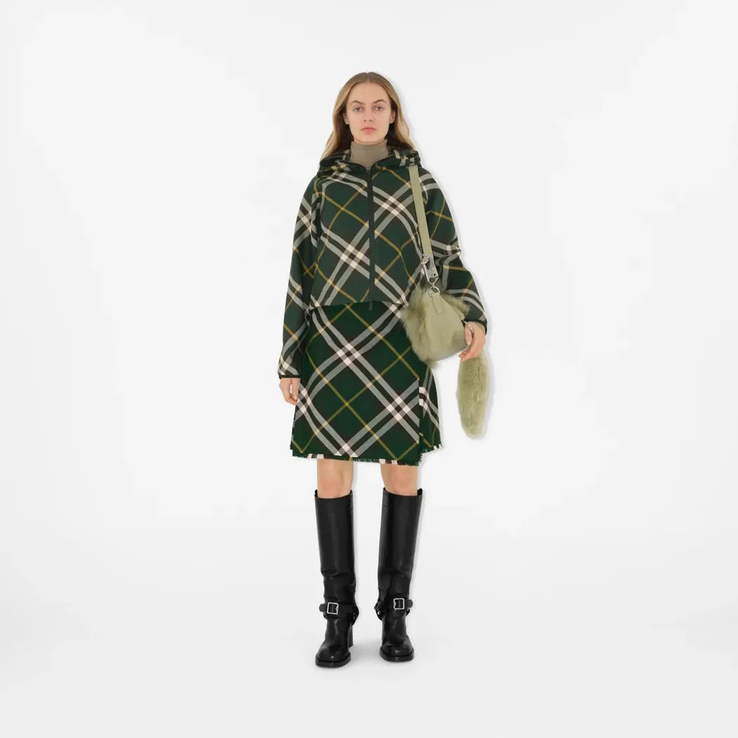 BURBERRY CROPPED CHECK LIGHTWEIGHT JACKET
