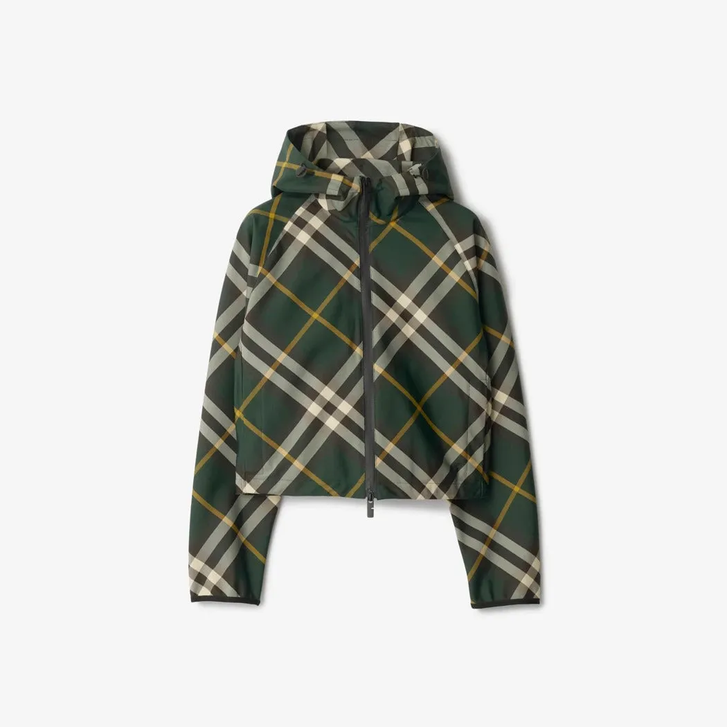 BURBERRY CROPPED CHECK LIGHTWEIGHT JACKET