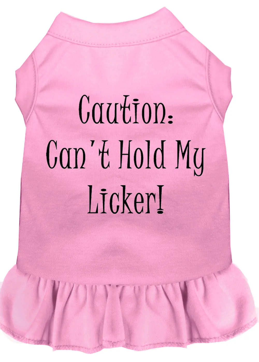 Can't Hold My Licker Screen Print Dress Light Pink Sm