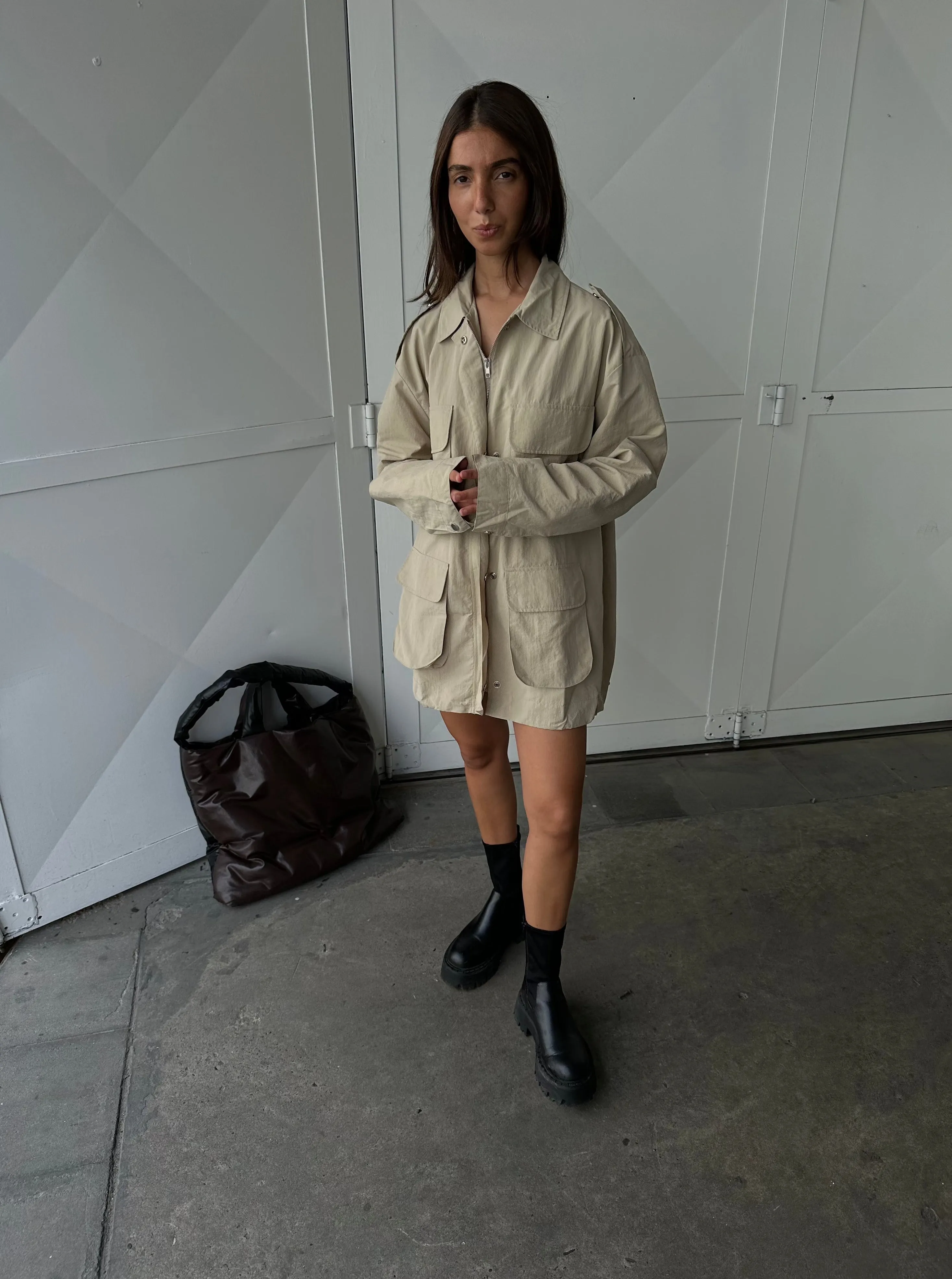Cargo Jacket Lightweight Beige