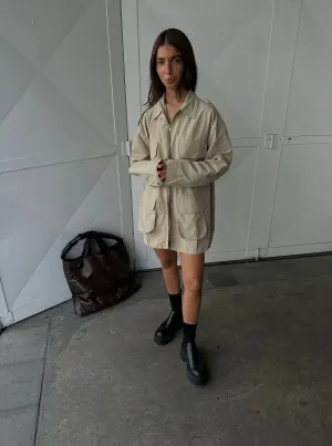 Cargo Jacket Lightweight Beige