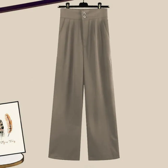 Casual Stripe Top Pants Set