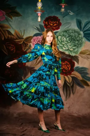 Celia B Hasu Dress- Blue Multi