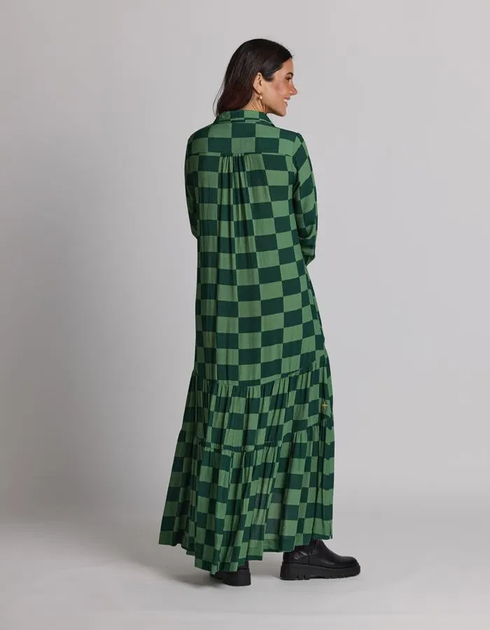 Chelsea Dress - Foliage Check