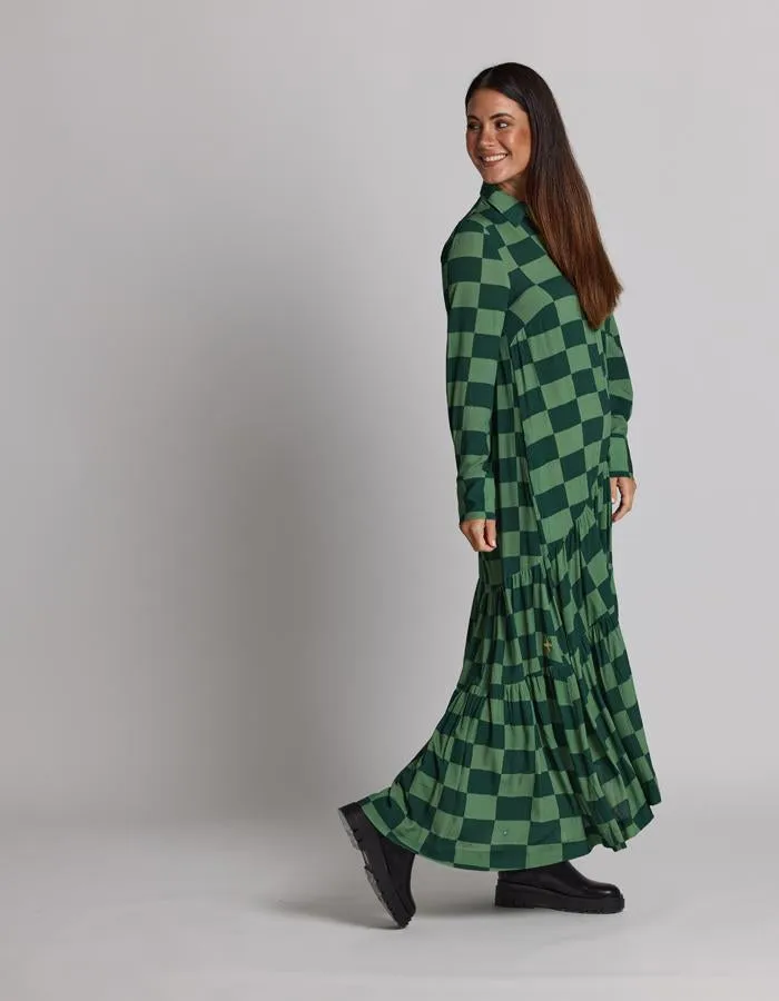 Chelsea Dress - Foliage Check