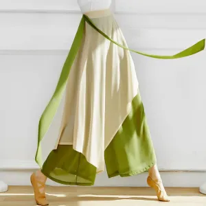 Chic High Waist Lace Up Flowy Wide Leg Casual Pants