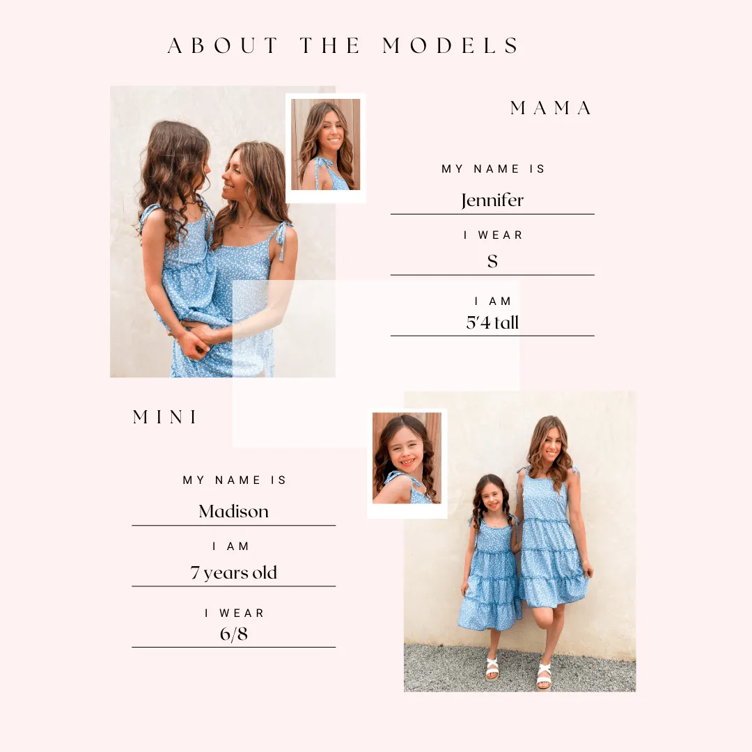 Darling Dusty Blue Mommy and Me Matching Dresses