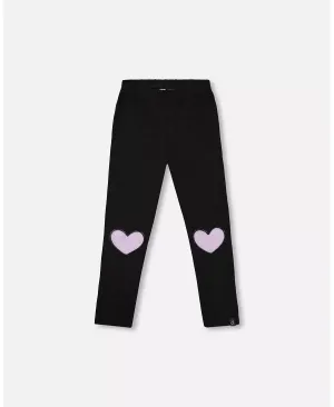 Deux Par Deux girls stretch jersey leggings