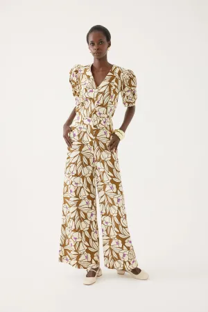 Floral-Print Wide Leg Pants