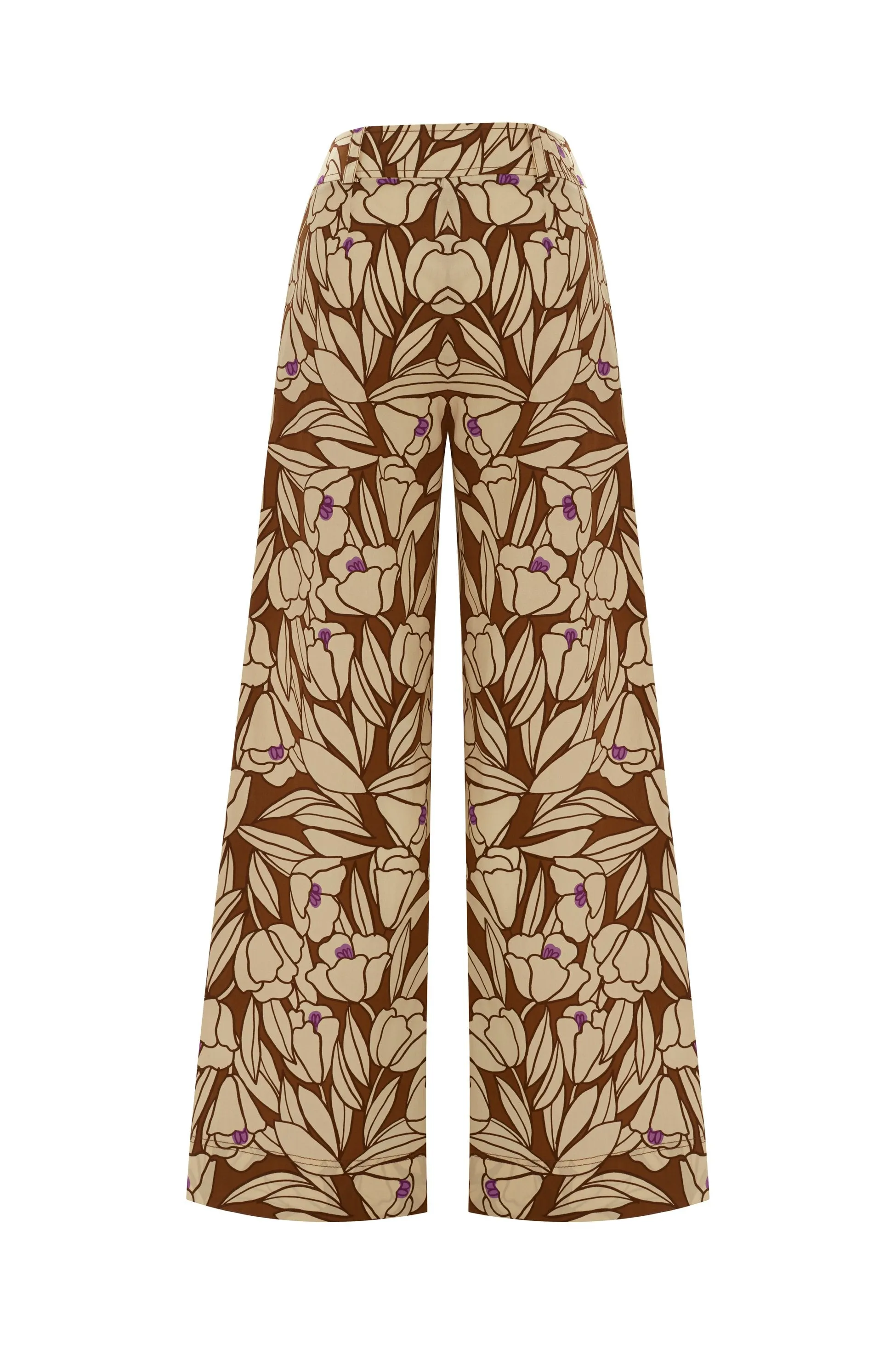 Floral-Print Wide Leg Pants