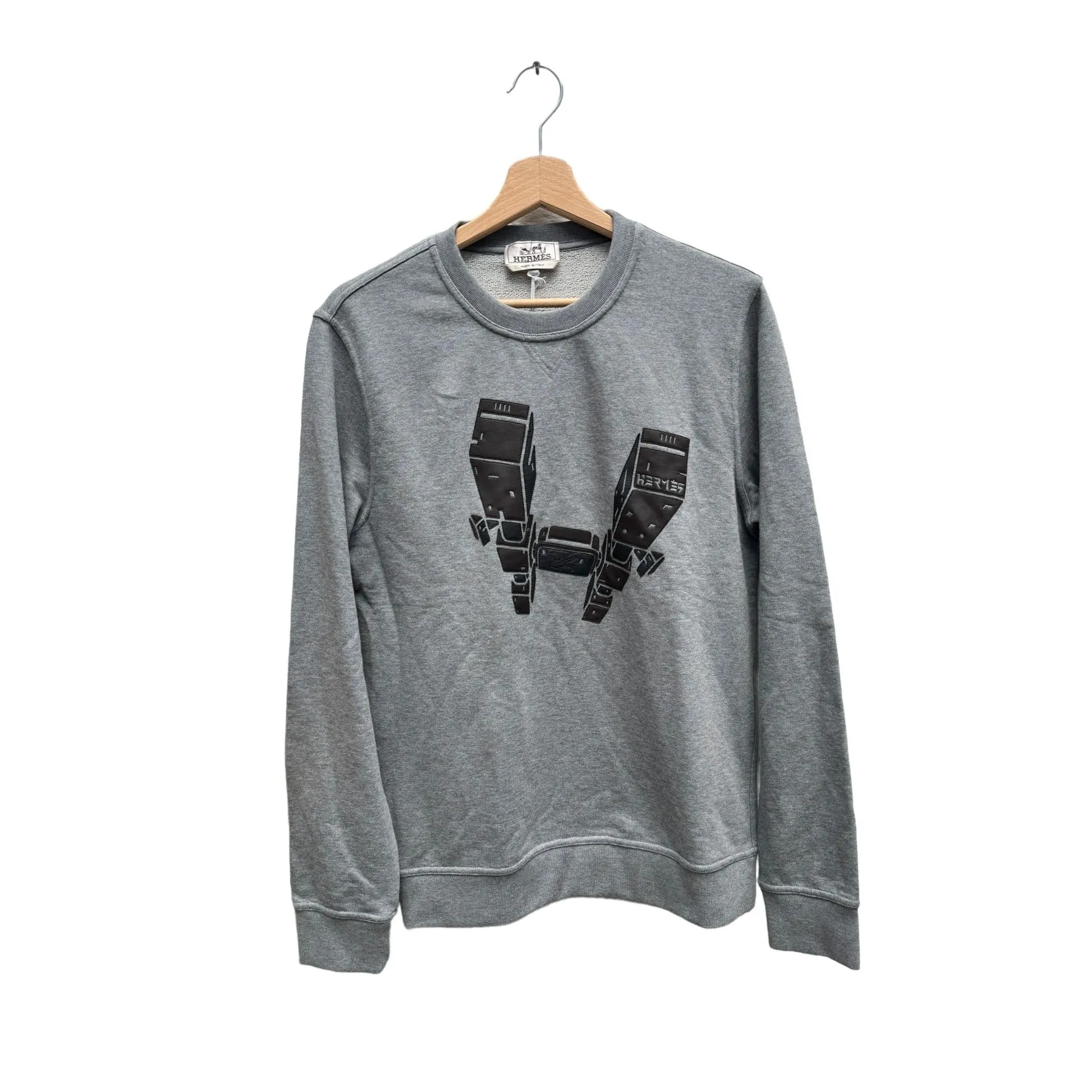 H Grey Sweater  H made from luxurious leather