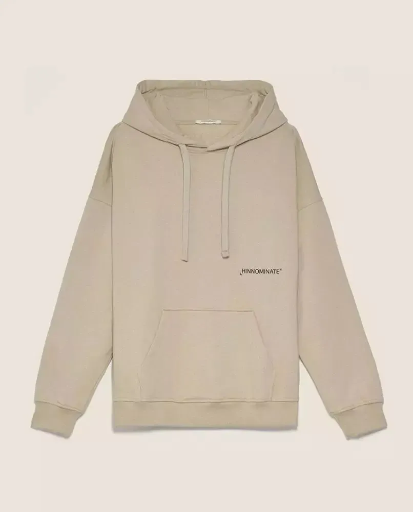 Hinnominate Beige Comfort Fit Italian Hoodie