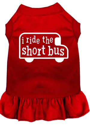 I Ride The Short Bus Screen Print Dress Red Sm