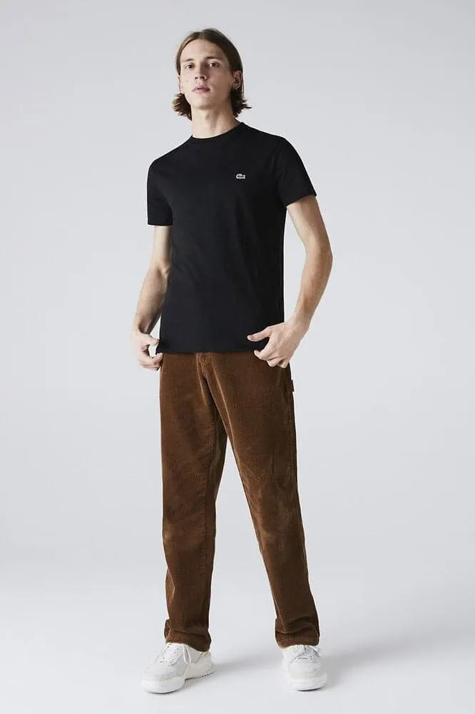 LACOSTE BASIC CREW NECK PIMA TEE - BLACK