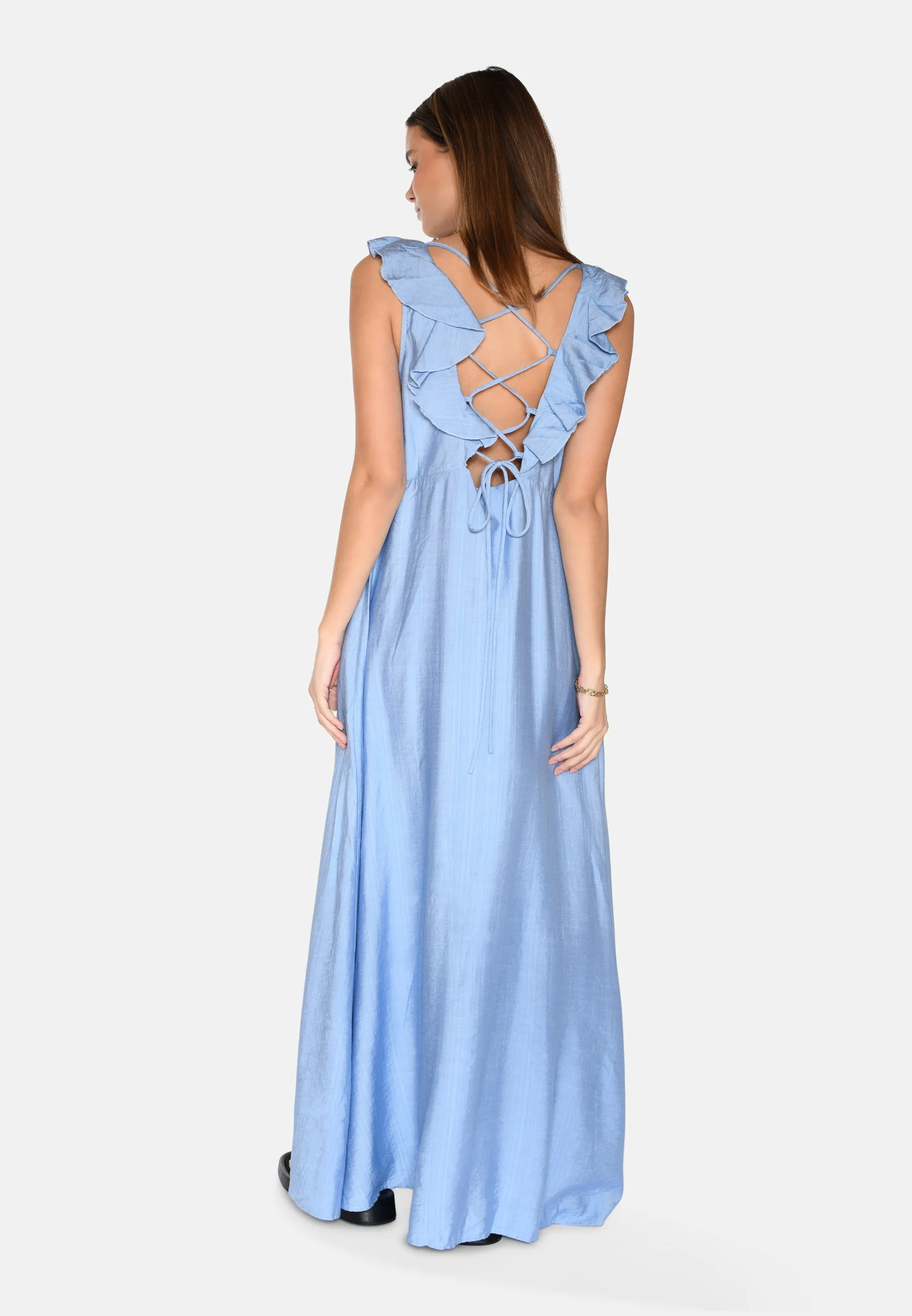Leanna maxi dress 4237 - Blue Bell
