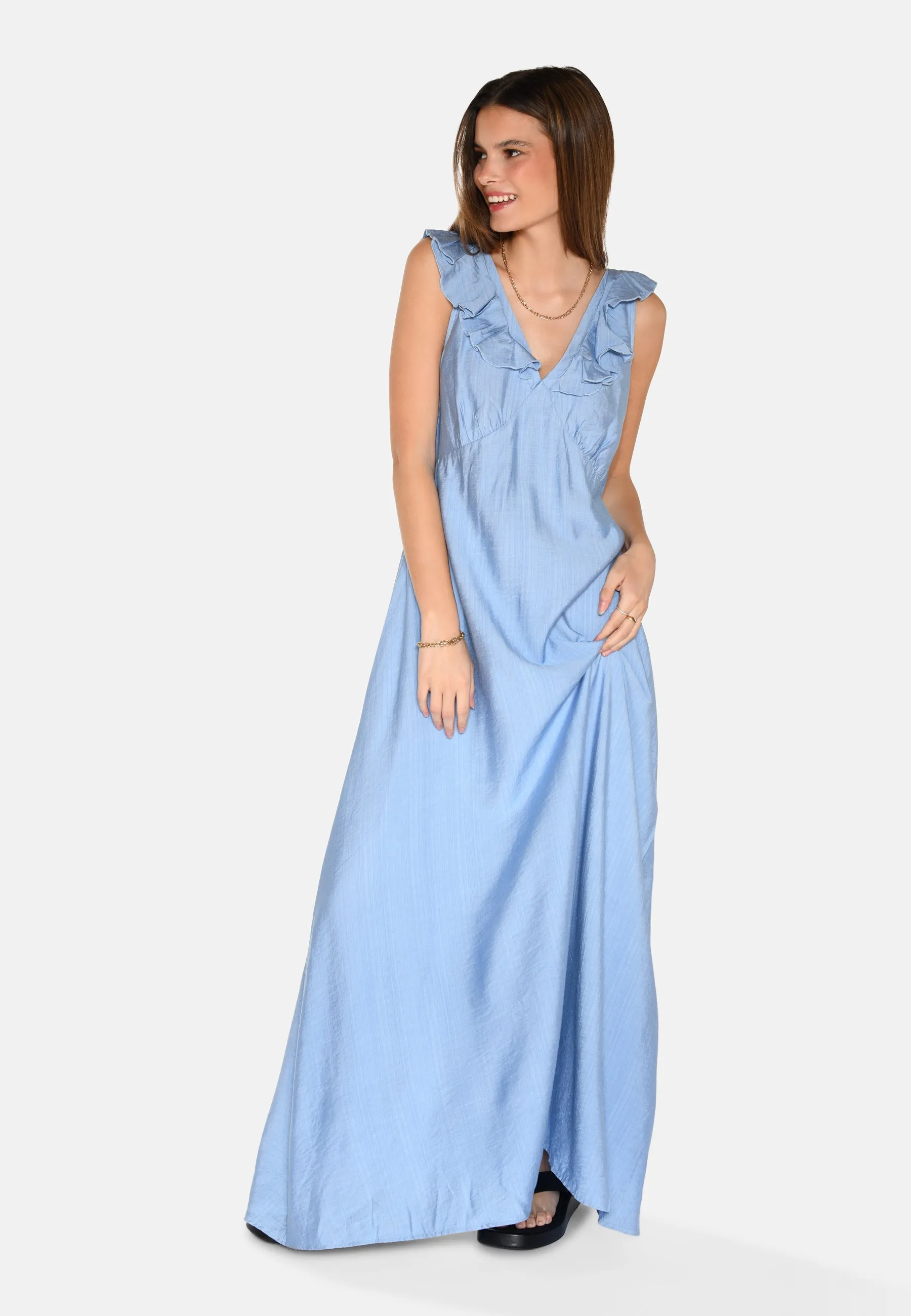 Leanna maxi dress 4237 - Blue Bell