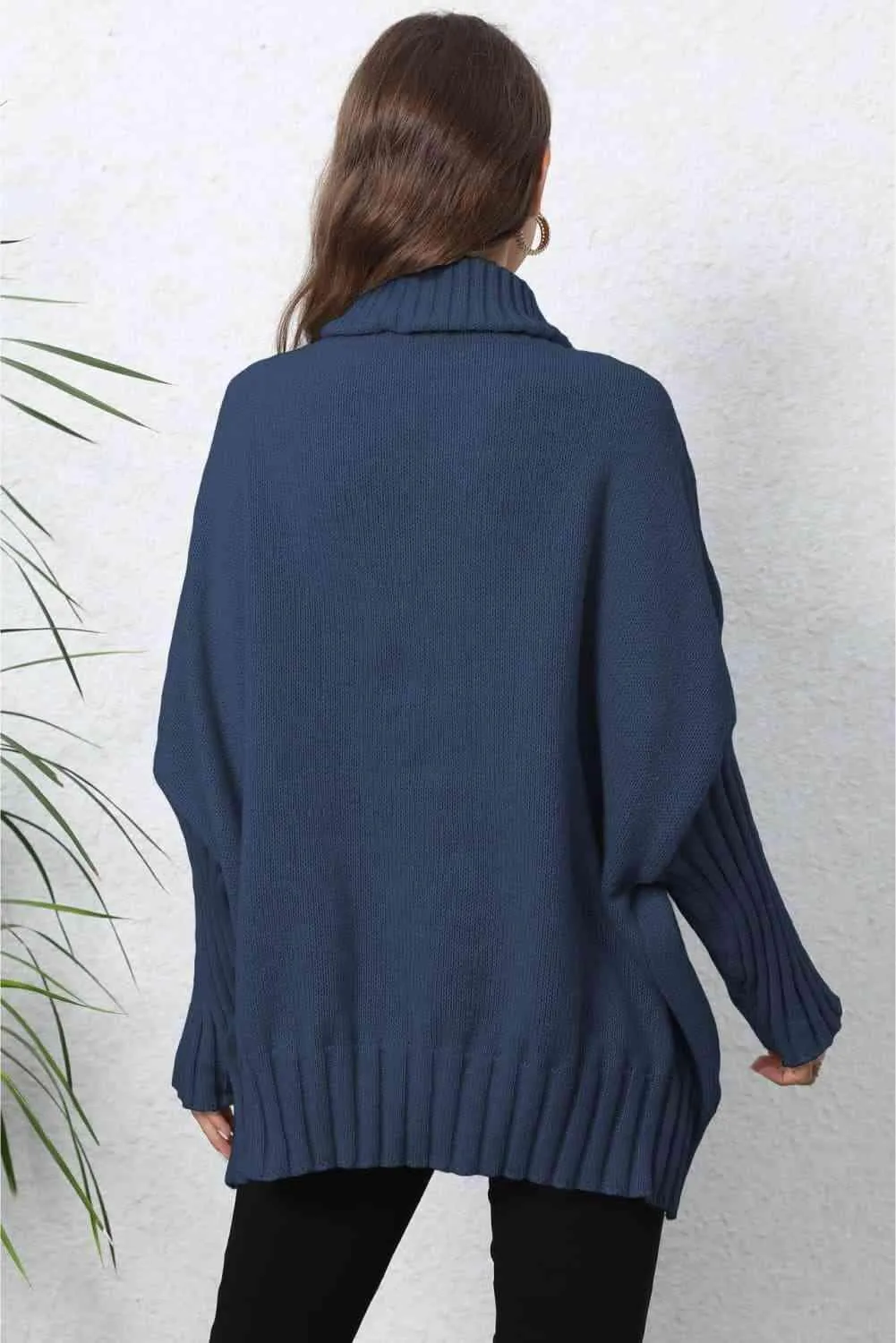 Luxurious Warmth Rib Knit Turtleneck Sweater