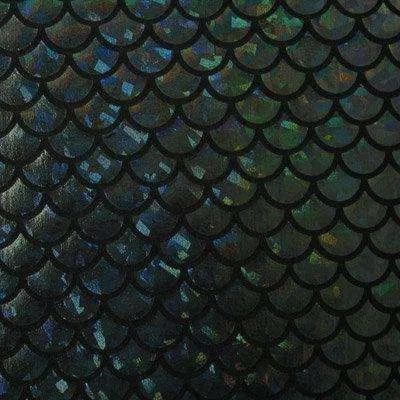 Mermaid Leggings - Black Holographic High Waist Pants
