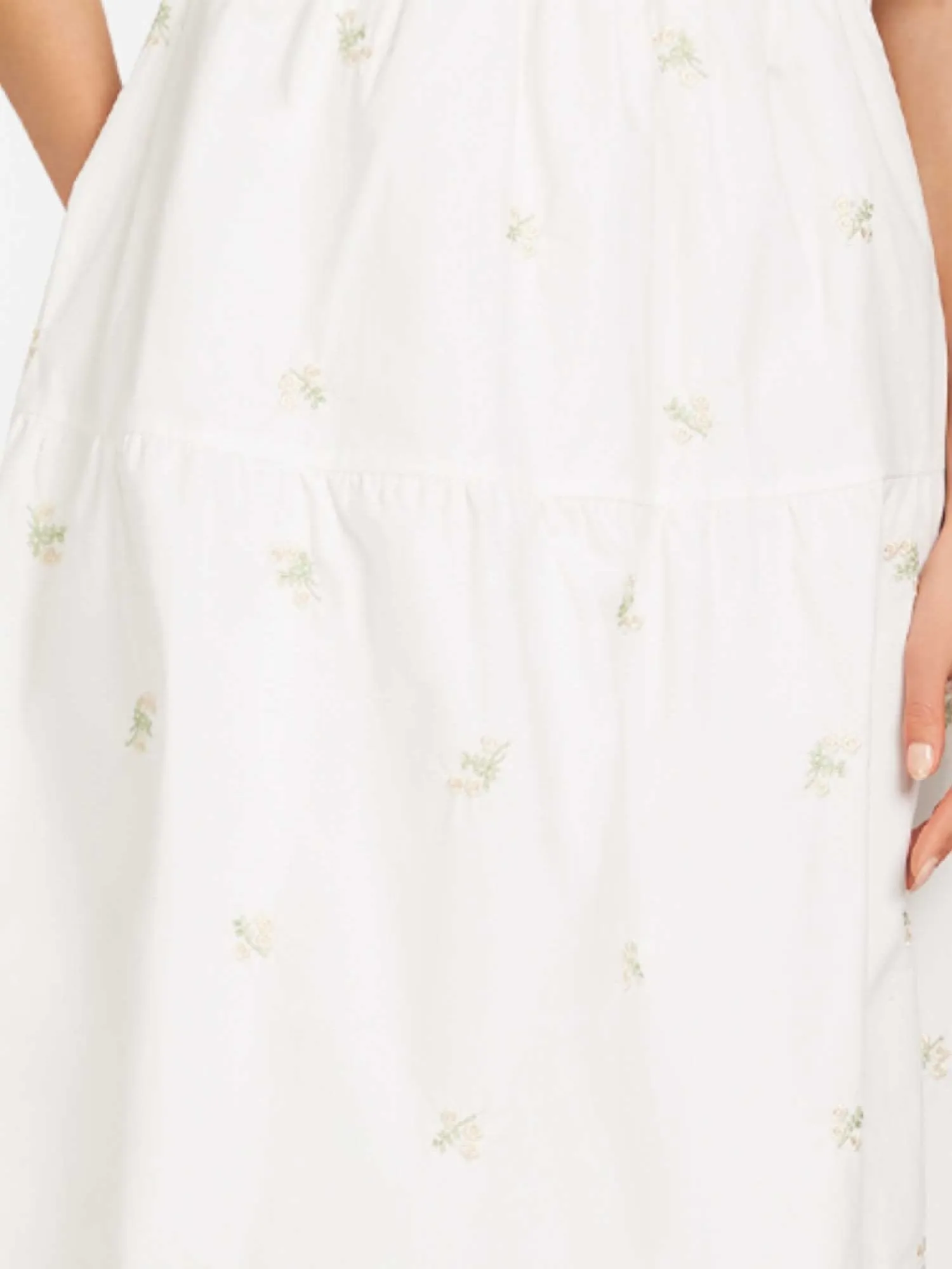 Moodie Embroidered Poplin Puff-Sleeve Midi Dress - Brands We Love