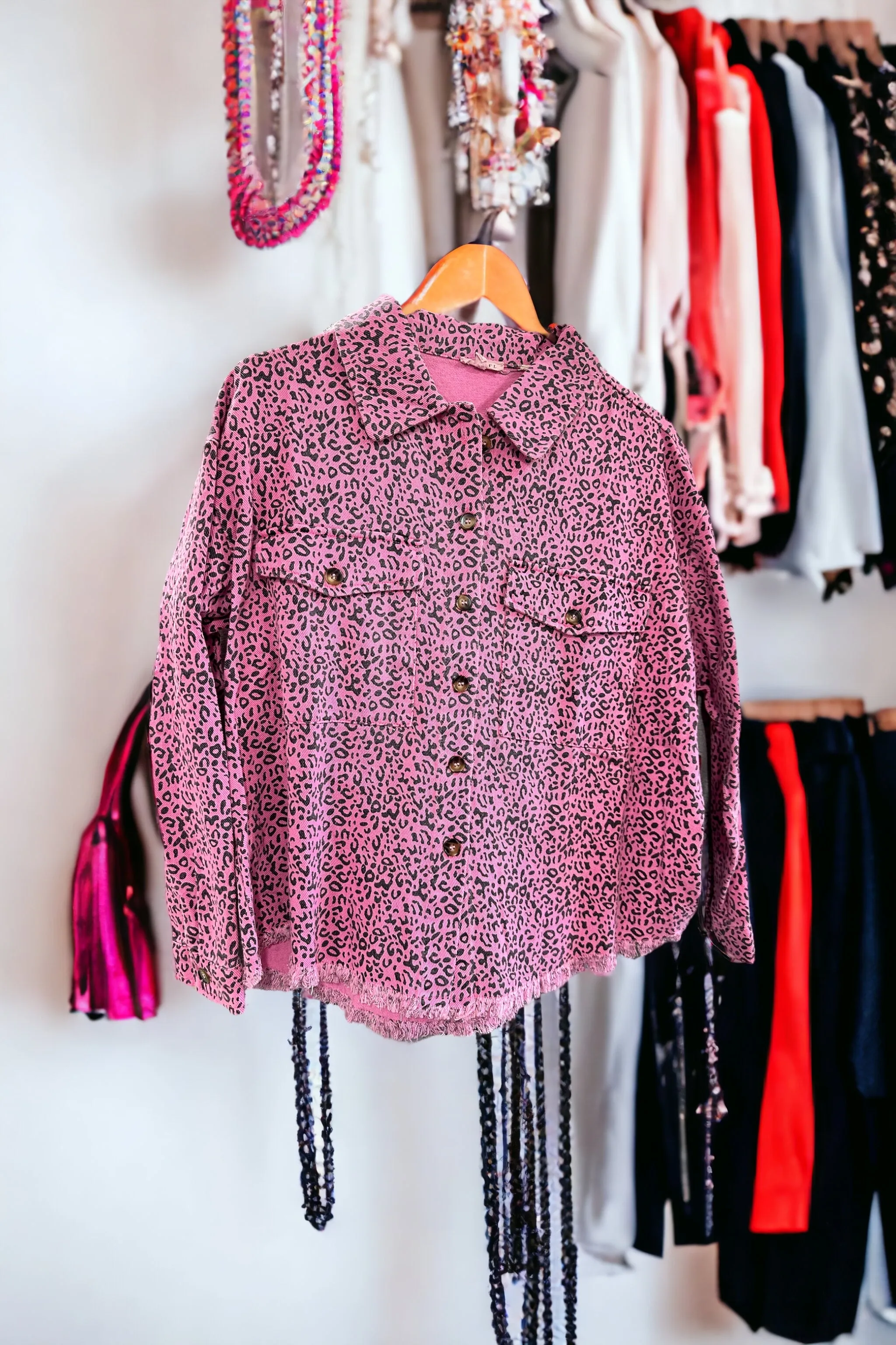 Pink Safari Shacket