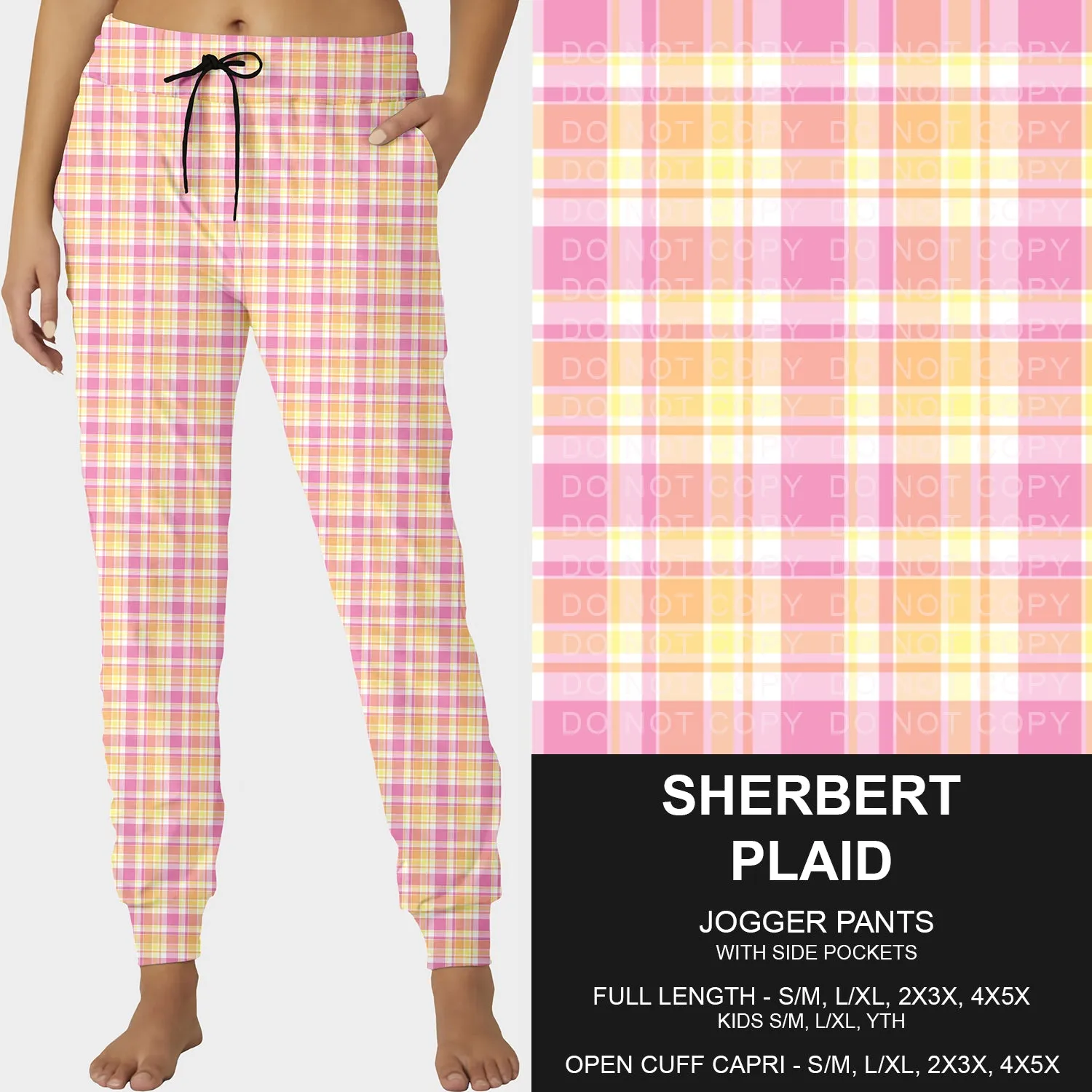 Pre-Order Sherbert Plaid Joggers (ETA: late June)