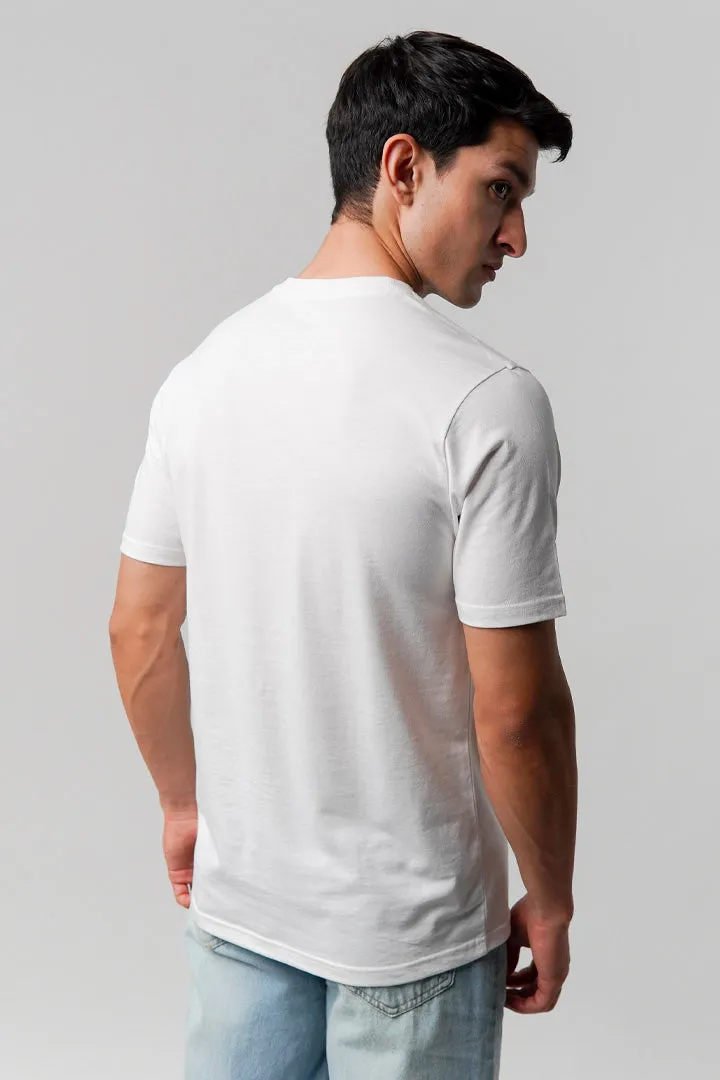 Regular Fit Henley T-Shirt - White
