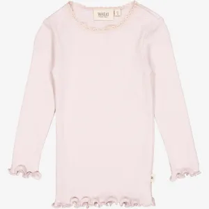 Rib T-Shirt Lace LS | Baby - soft lilac
