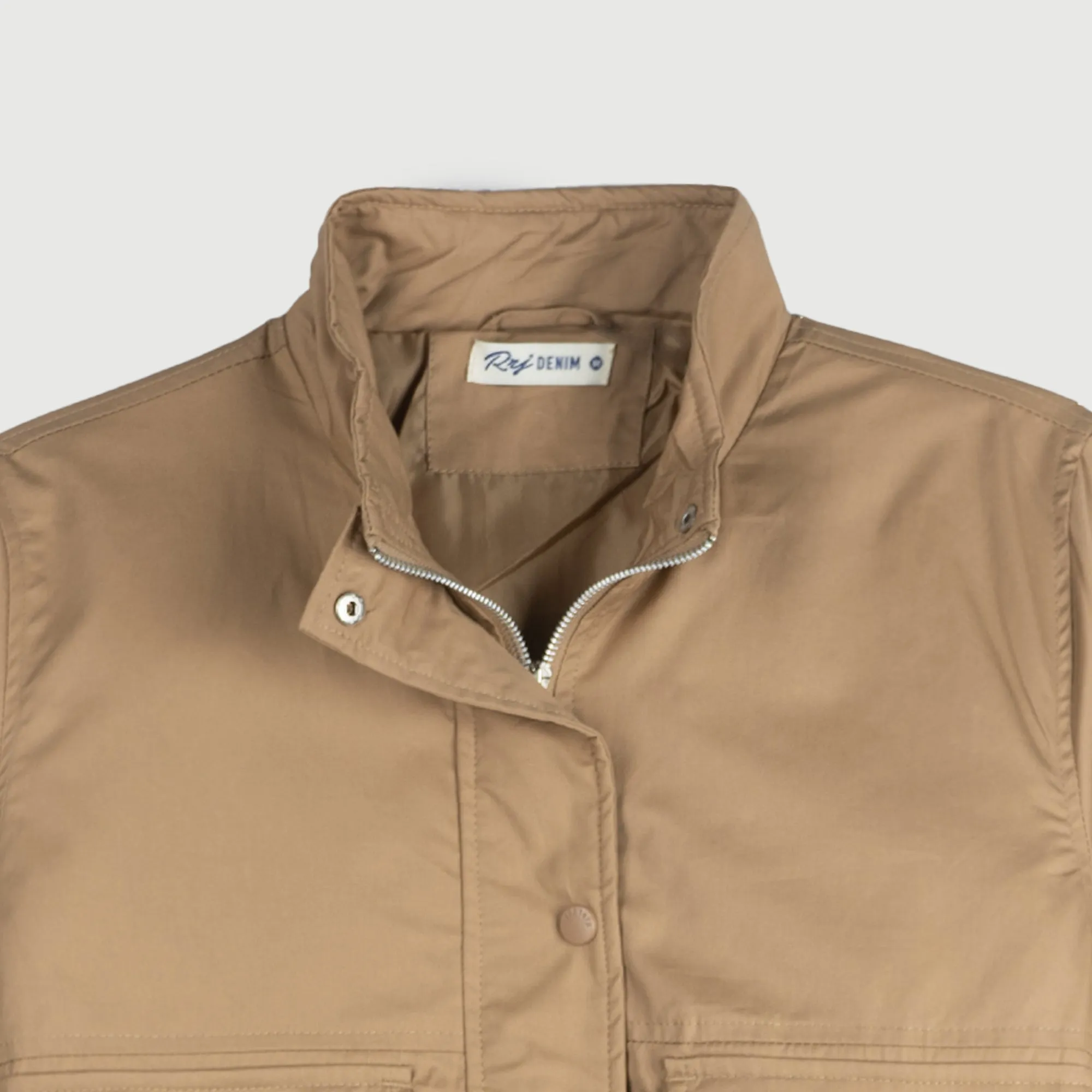 RRJ Ladies Basic Jacket Loose Fitting for Women Trendy Fashion High Quality Apparel Comfortable Casual Jacket for Women 132229 (Khaki)