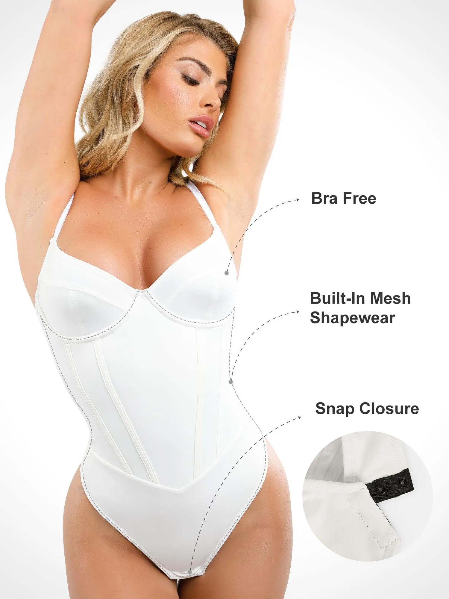 Shapewear Tummy Control Corset Thong Bodysuit For Insiders