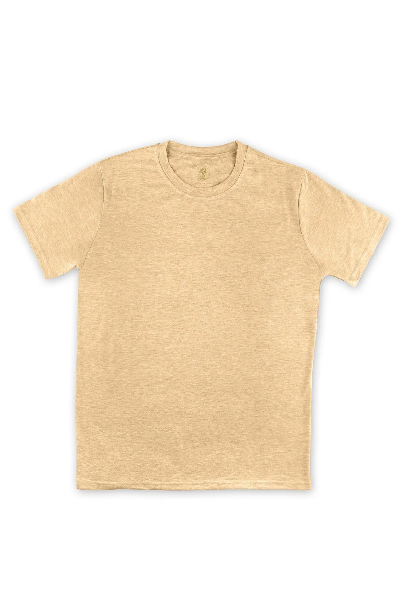 T-Shirt | Crew Neck | Brushed Ultra Soft | Tan