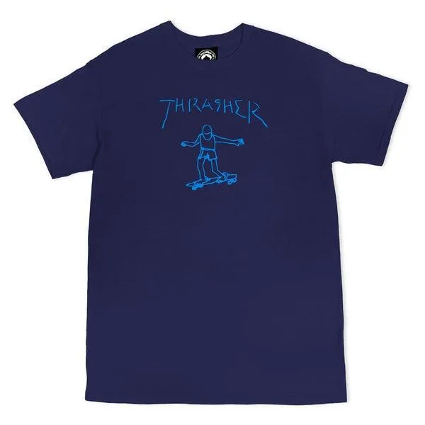 Thrasher Gonz Logo Tee Navy Blue