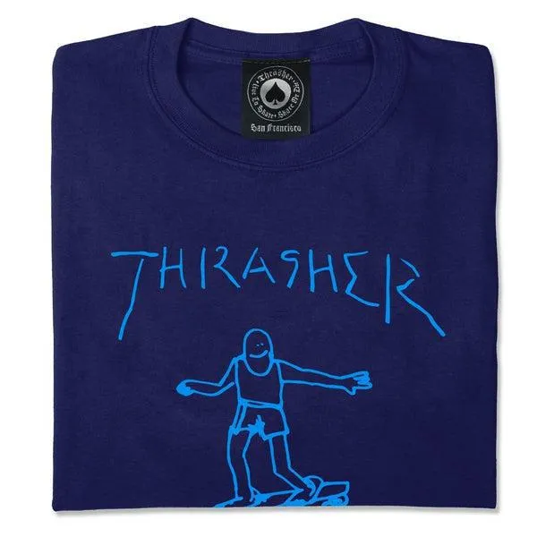 Thrasher Gonz Logo Tee Navy Blue