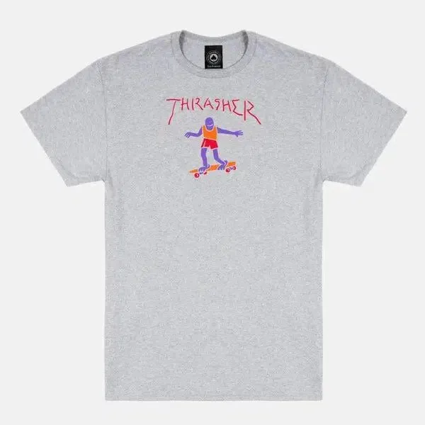 Thrasher Magazine Gonz Fill Tee Ash Grey