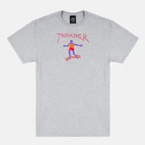 Thrasher Magazine Gonz Fill Tee Ash Grey