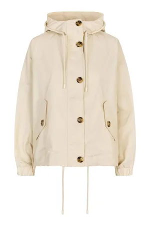 Tovie Lightweight Cotton Jacket - Oyster White