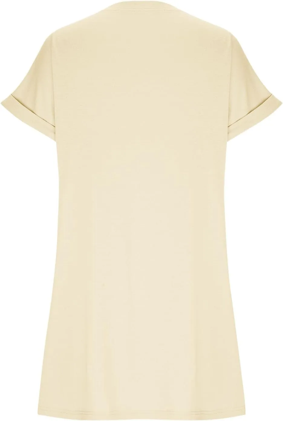Womens Casual Summer Mini Tunic Dresses Short Sleeve Shift Dress Loose Crewneck Tshirt Sundress with Pockets